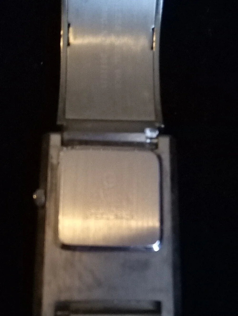 Stainless StellSilver-Tone Men's Hidden Dial Bracelet Smartwatch